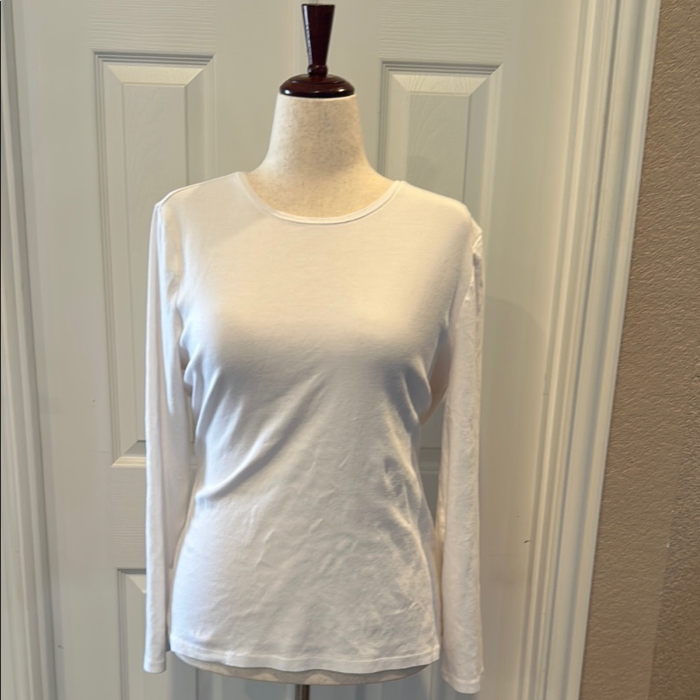 Talbots White Long Sleeve Tee XL